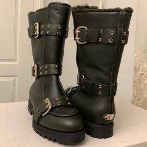 Authentic Jimmy Choo Deryn Leather Boots